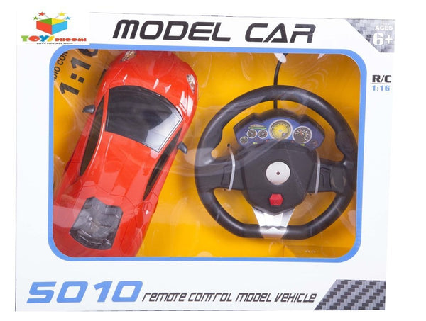 Steering Wheel Controlled RC Racing Speed Car - Rechargeable, Model Scale – alternate view