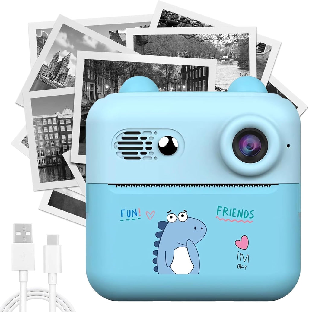 Instant Print Camera for Kids - 50MP HD Digital Camera with 16x Zoom & 2.4" IPS Screen