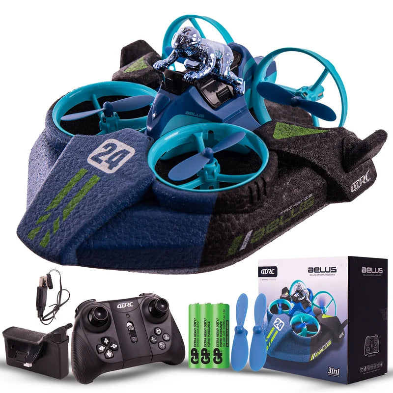 Quadcopter Remote Control Drone - 3-in-1 Air, Water & Land Mode
