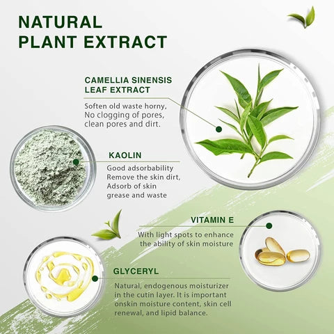 Green Tea Mask Stick – Deep Cleansing & Blackhead Removal Clay Mask with Natural Green Tea Extract (40g) – alternate view
