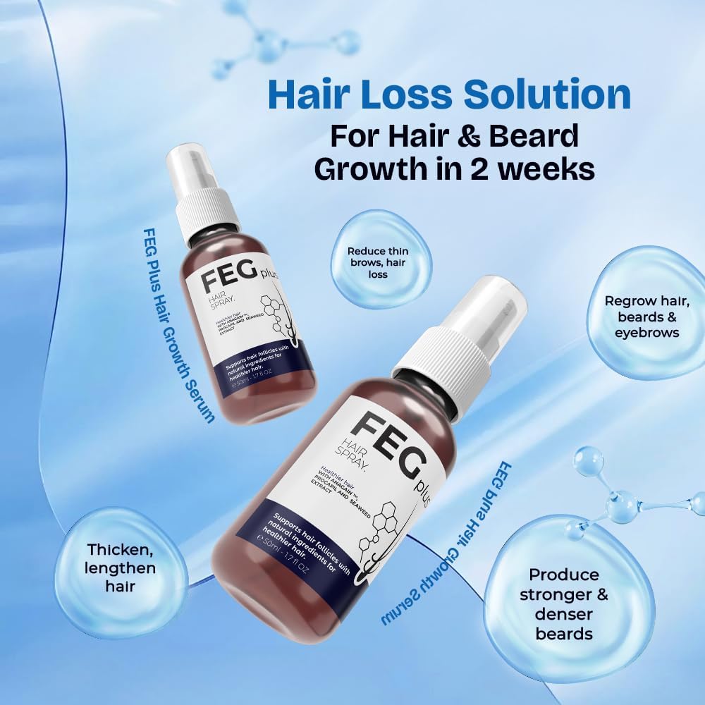 FEG Hair Growth Spray – Natural Anti-Hair Loss & Follicle Stimulating Treatment for Thicker, Fuller Hair (50ml)