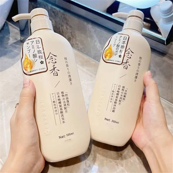 Japanese Amino Shampoo & Conditioner – Hair Repair & Anti-Hair Loss Formula | Smooth, Thick & Nourishing Care (300ml) – alternate view