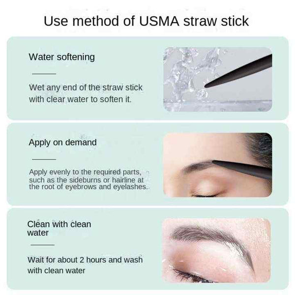 Usma Grass Hair Growth Essence – Natural Eyebrow, Eyelash & Hairline Nourishing Liquid Extract (10ml) – alternate view
