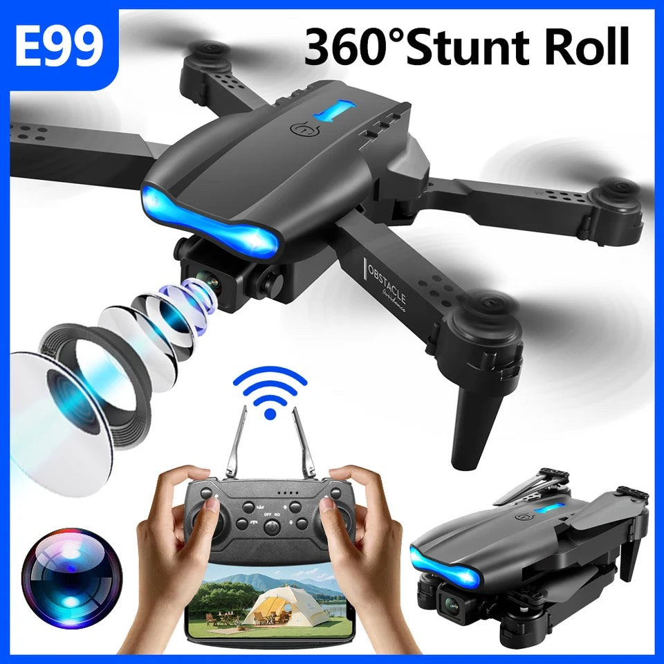 E99 Pro Drone with 4K HD Dual Camera - Obstacle Avoidance, Foldable Mini Drone