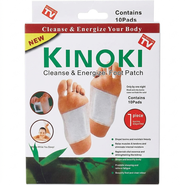 Kinoki Detox Foot Pads – Natural Foot Patches for Overnight Foot Care (10 Pads)