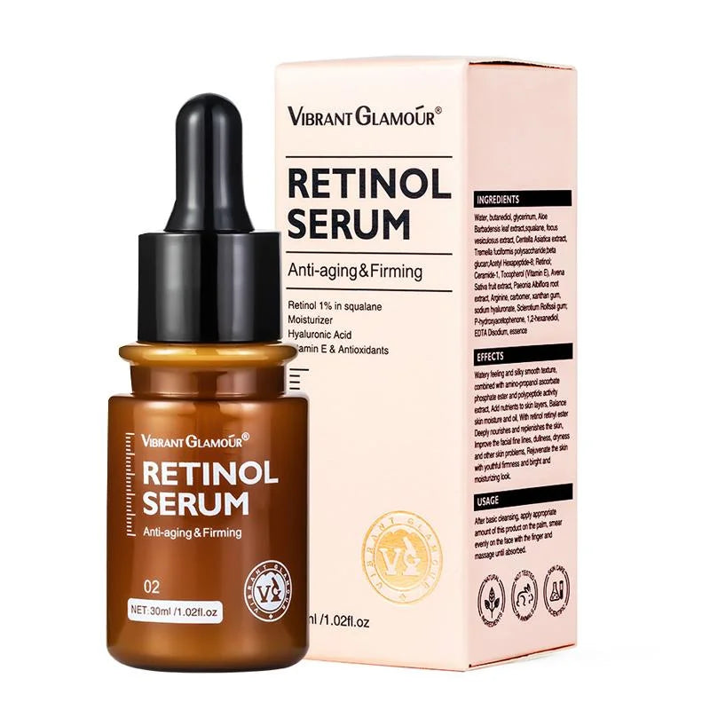 Vibrant Glamour Retinol Serum – Anti-Aging & Firming Face Serum with Hyaluronic Acid, Vitamin E & Antioxidants