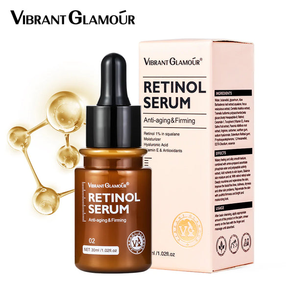 Vibrant Glamour Retinol Serum – Anti-Aging & Firming Face Serum with Hyaluronic Acid, Vitamin E & Antioxidants – alternate view