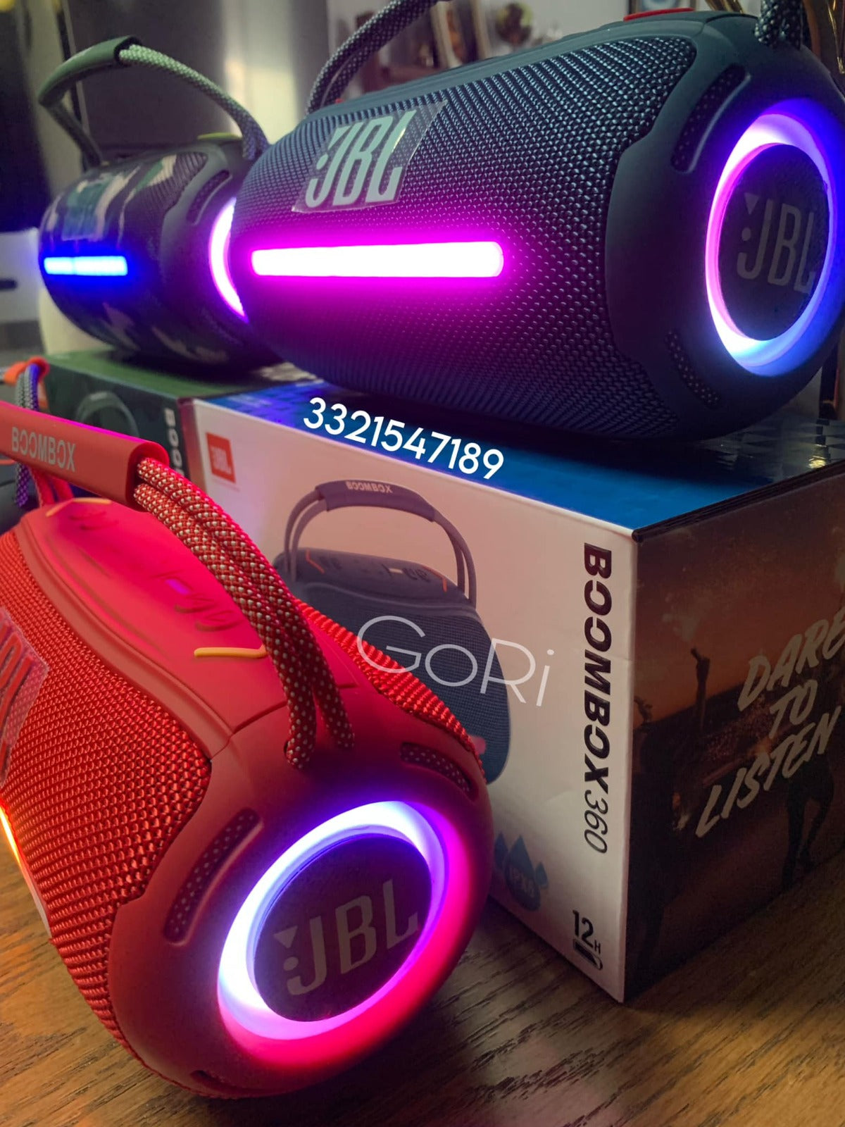 JBL X360 20W Bluetooth Outdoor Speaker β RGB LED, TWS Stereo, FM Radio