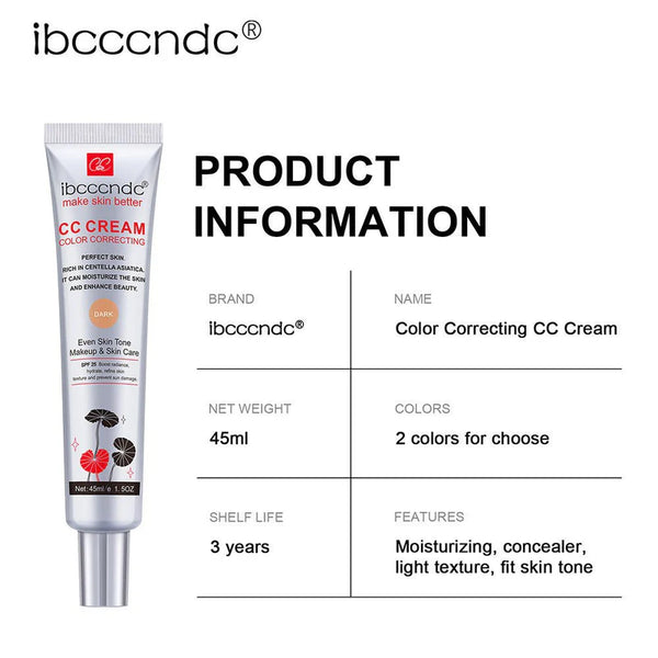 Moisturizing Correcting CC Cream – All-in-One Foundation, Concealer & Brightening Cream for Flawless Skin (40ml) – alternate view