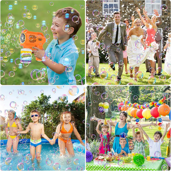 Bubble Machine Bubble Gun - Silent Automatic 10-Hole Bubble Maker with LED Lights – alternate view