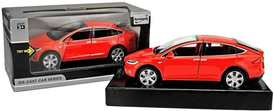 Diecast Model Tesla Toy Cars - Toy Car with Sound & Light Features