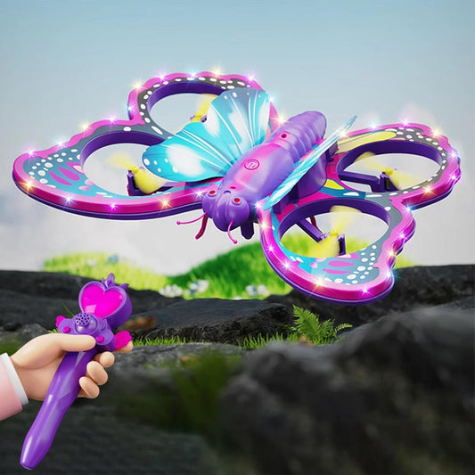 Butterfly Drone for Kids - LED Lights, Altitude Hold, Headless Mode & 360° Flip RC Quadcopter