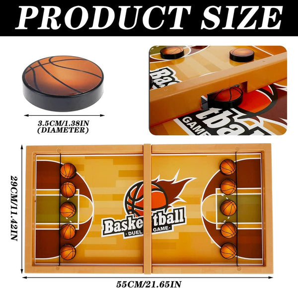 Basketball Shot Board Game | Tabletop Slingshot Interactive Game for Kids & Adults – alternate view