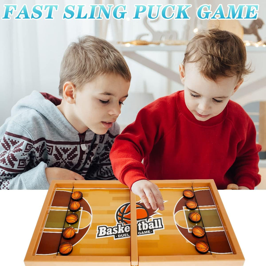 Basketball Shot Board Game | Tabletop Slingshot Interactive Game for Kids & Adults