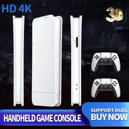 Game Console Stick - Nostalgia Gaming Stick with 128GB SD, 30,000 Games, 4K HDMI Output & 2.4G Wireless Controllers