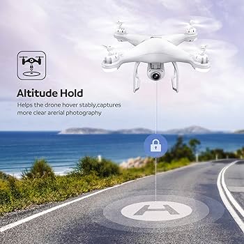 Sky Explorer Drone with LCD Remote & Camera - HS430 FPV HD 1080p Foldable RC Quadcopter for Beginners