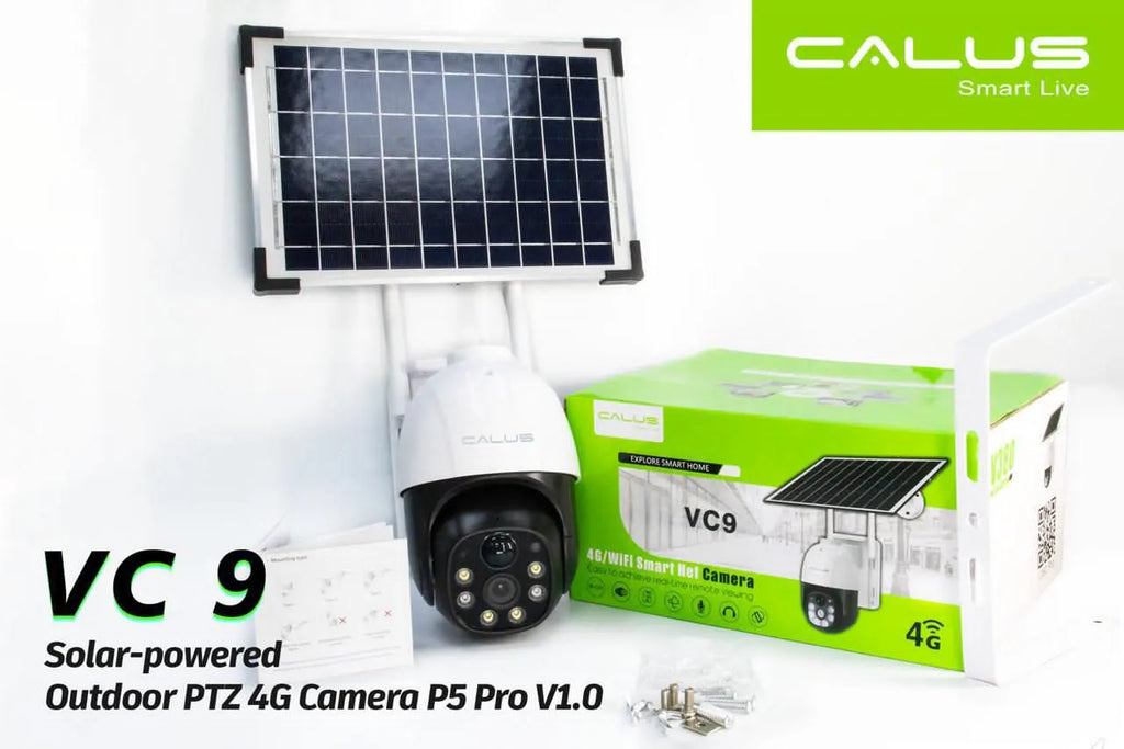 Calus VC-9 Smart Solar-Powered 4G Camera - Waterproof with 360° Motion