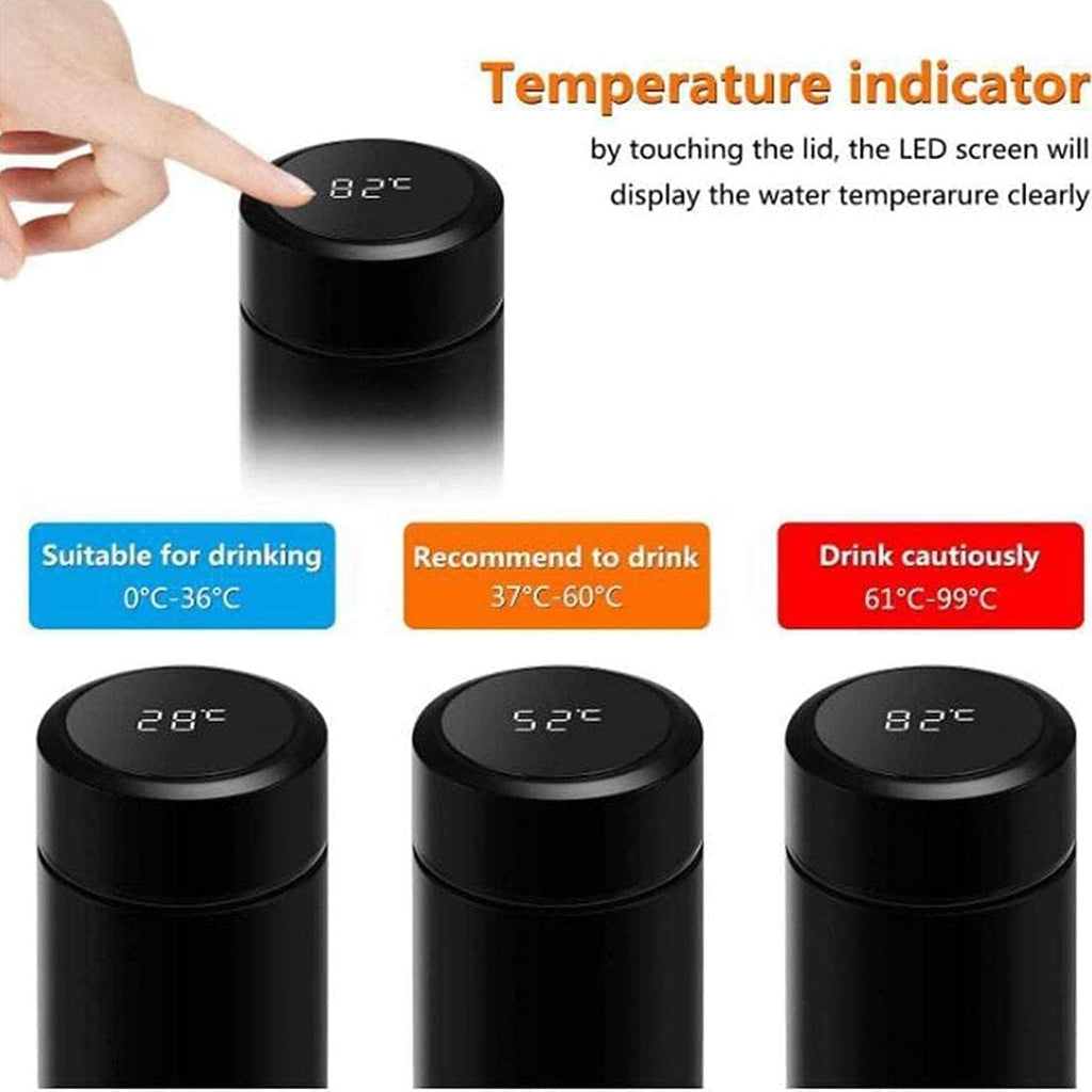 500ml Smart Thermos Cup - LED Temperature Display Stainless Steel Vacuum Flask