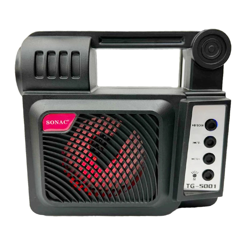 Portable Solar Powered Speaker with Flashlight - Outdoor Wireless Bluetooth Speaker