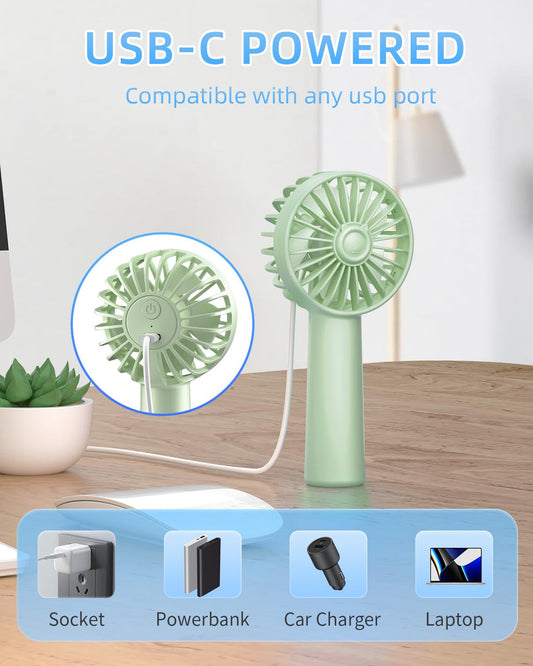 Padom Handheld Mini Fan – USB Rechargeable & Portable Personal Fan