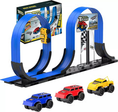 Magnetic Stunt Car Track Racing Set - Anti-Gravity Roller Coaster & DIY Assembly