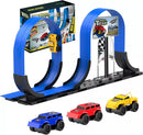 Magnetic Stunt Car Track Racing Set - Anti-Gravity Roller Coaster & DIY Assembly