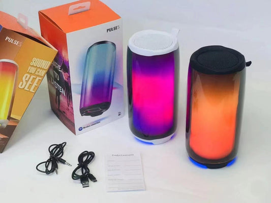 Calus Puls 5 Waterproof Speaker with 360° Light Show, JBL Pro Sound, and 12 Hours Playtime - Bluetooth Wireless, Dustproof