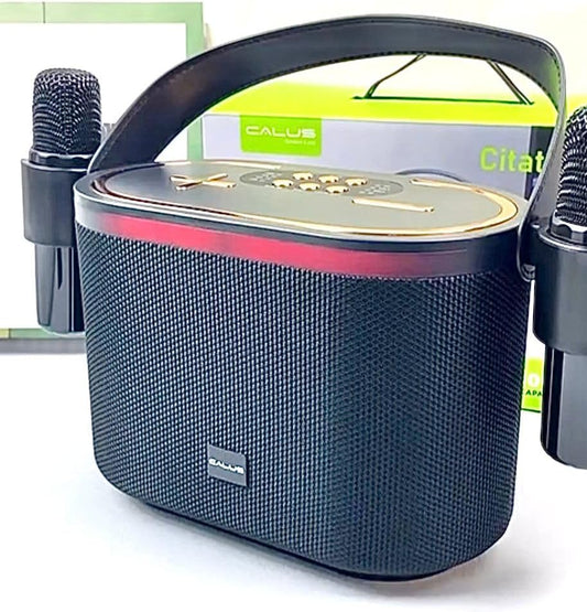 Calus Wireless Bluetooth Speaker with Karaoke & Dual Microphones