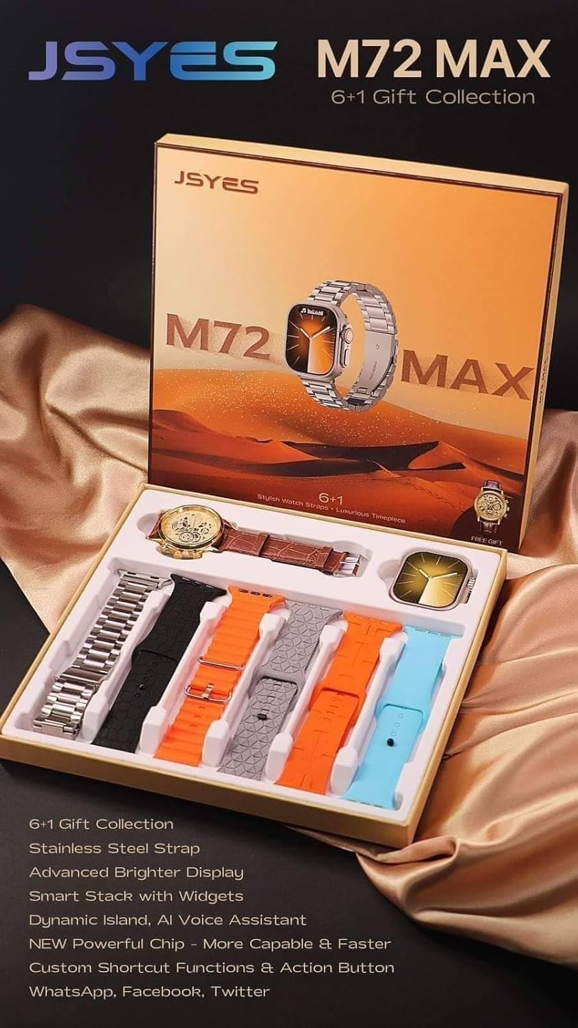 M72 Max Smart Watch - Classic Watch Bands & Gift Set