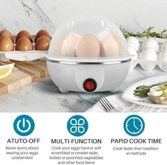 Egg Poucher 350W Electric Egg Cooker - Steamer & Beater for 7 Eggs