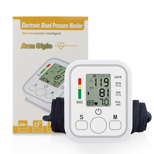 Automatic Blood Pressure Monitor with Arrhythmia Detection – Clinically Validated, WHO Risk Indicator, 30 Memory Recall – UAE