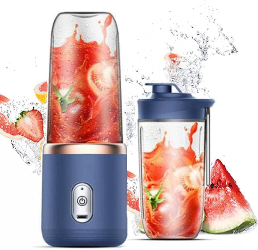 Mini Portable Juicer Blender - 6-Blade Wireless Smoothie & Milkshake Maker