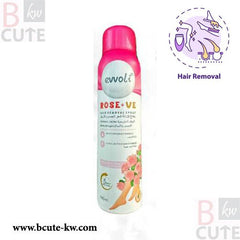 Evoli Rose+Ve Hair Removal Spray – Moisturizing Formula for Silky Smooth Skin | Fast & Gentle Hair Removal (180ml)