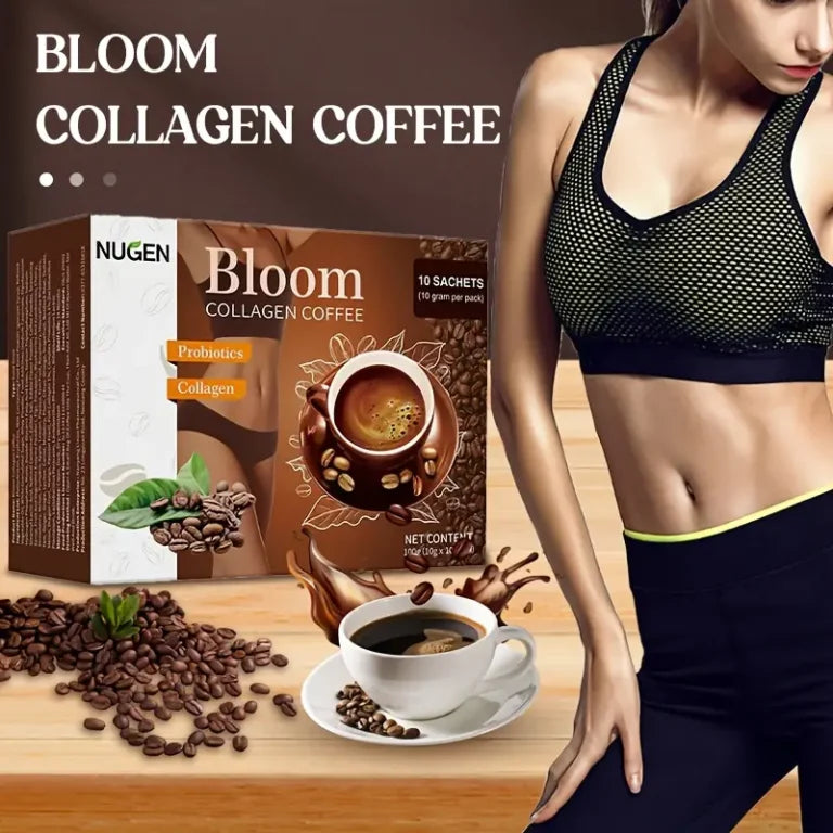 Collagen Coffee Powder Sachets – Beauty-Enhancing Slimming Coffee with Herbal Extracts for Weight Loss & Glowing Skin