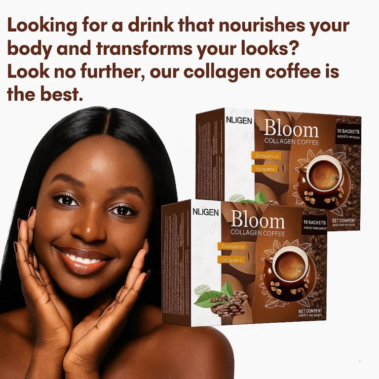 Collagen Coffee Powder Sachets – Beauty-Enhancing Slimming Coffee with Herbal Extracts for Weight Loss & Glowing Skin