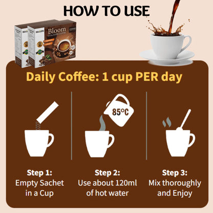 Collagen Coffee Powder Sachets – Beauty-Enhancing Slimming Coffee with Herbal Extracts for Weight Loss & Glowing Skin