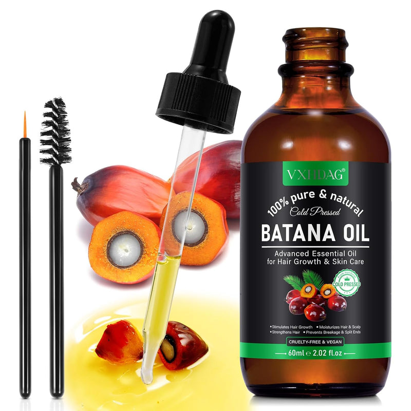 100% Pure Batana Oil from Honduras – Natural Hair Growth & Repair Treatment - Nourishes, Strengthens & Restores Shine (2.02 fl oz)