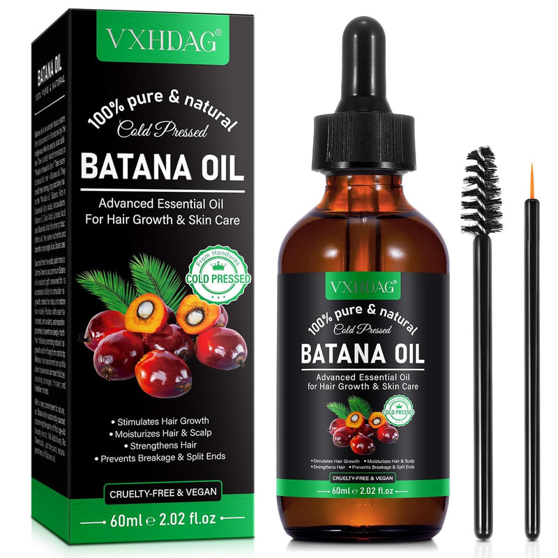 100% Pure Batana Oil from Honduras – Natural Hair Growth & Repair Treatment - Nourishes, Strengthens & Restores Shine (2.02 fl oz)