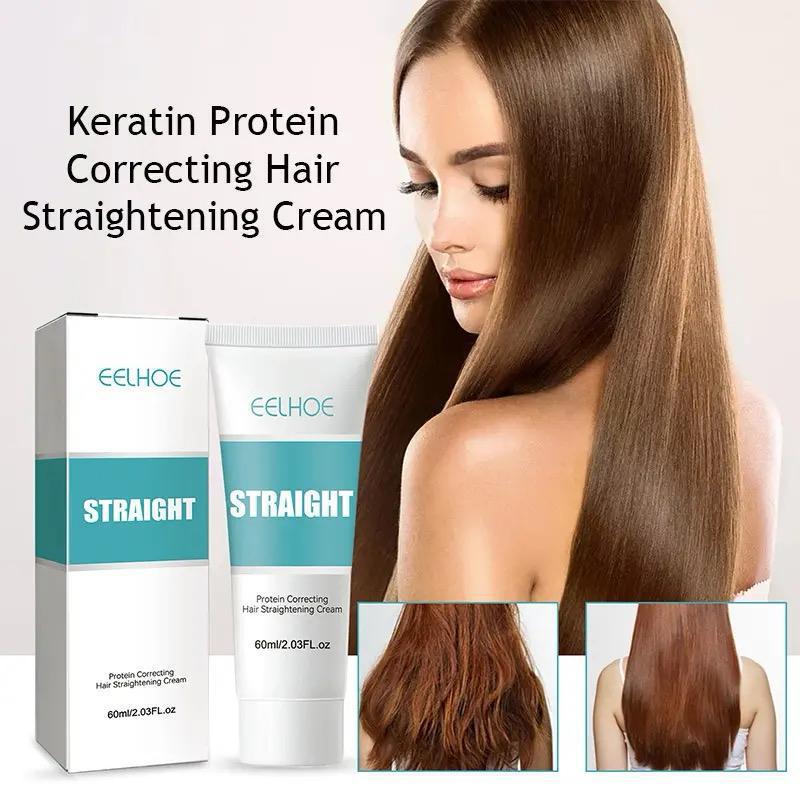 EELHOE Keratin Protein Hair Straightening Cream – Professional Smooth & Shine Formula for Frizz-Free, Silky Hair