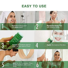 Green Tea Mask Stick – Deep Cleansing & Blackhead Removal Clay Mask with Natural Green Tea Extract (40g)