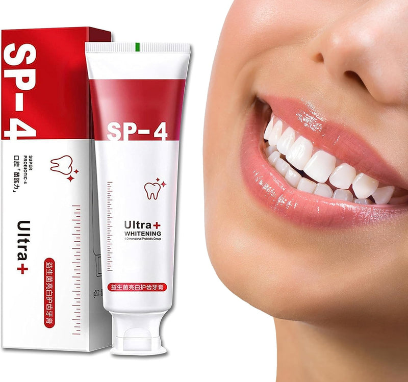 Yayashi SP-4 Ultra+ Whitening Toothpaste – Super Probiotic Deep Cleaning & Stain Removal Formula for Bright, Healthy Teeth