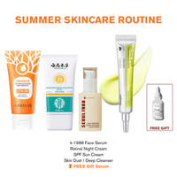 Summer Skincare Bundle Deal | Serum, Retinal Cream, Sunscreen & Cleanser + Free Gift