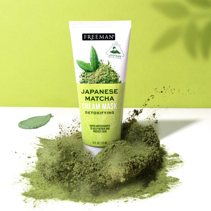 Detoxifying Japanese Matcha Cream Facial Mask – Pore Purifying Antioxidant Green Tea Skincare Treatment