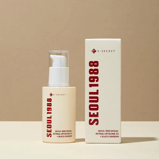 K-SECRET SEOUL 1988 Retinal Serum – 2% Advanced Retinal Liposome & 58% Black Ginseng Extract | Fine Lines & Skin Texture Refining Korean Skincare Serum