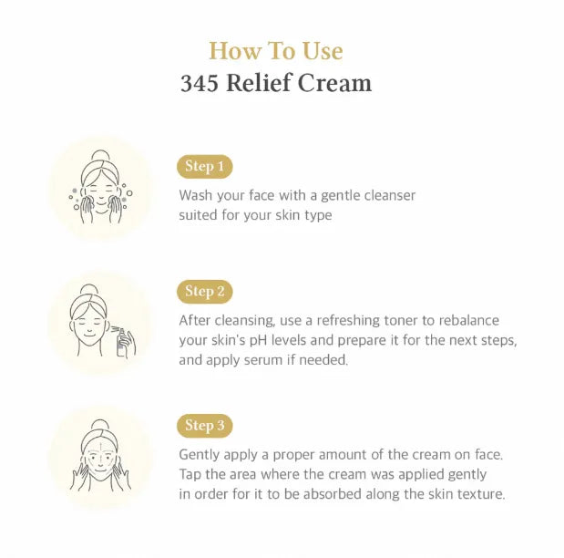 Dr. Althea 345 Relief Cream 50ml | Soothing & Repair Moisturizer for Sensitive Skin