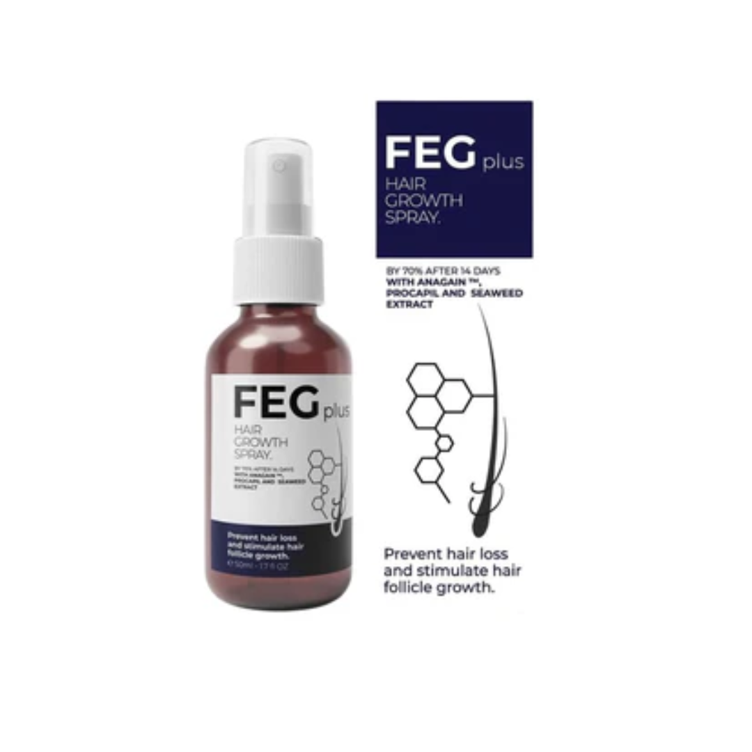 FEG Hair Growth Spray – Natural Anti-Hair Loss & Follicle Stimulating Treatment for Thicker, Fuller Hair (50ml)