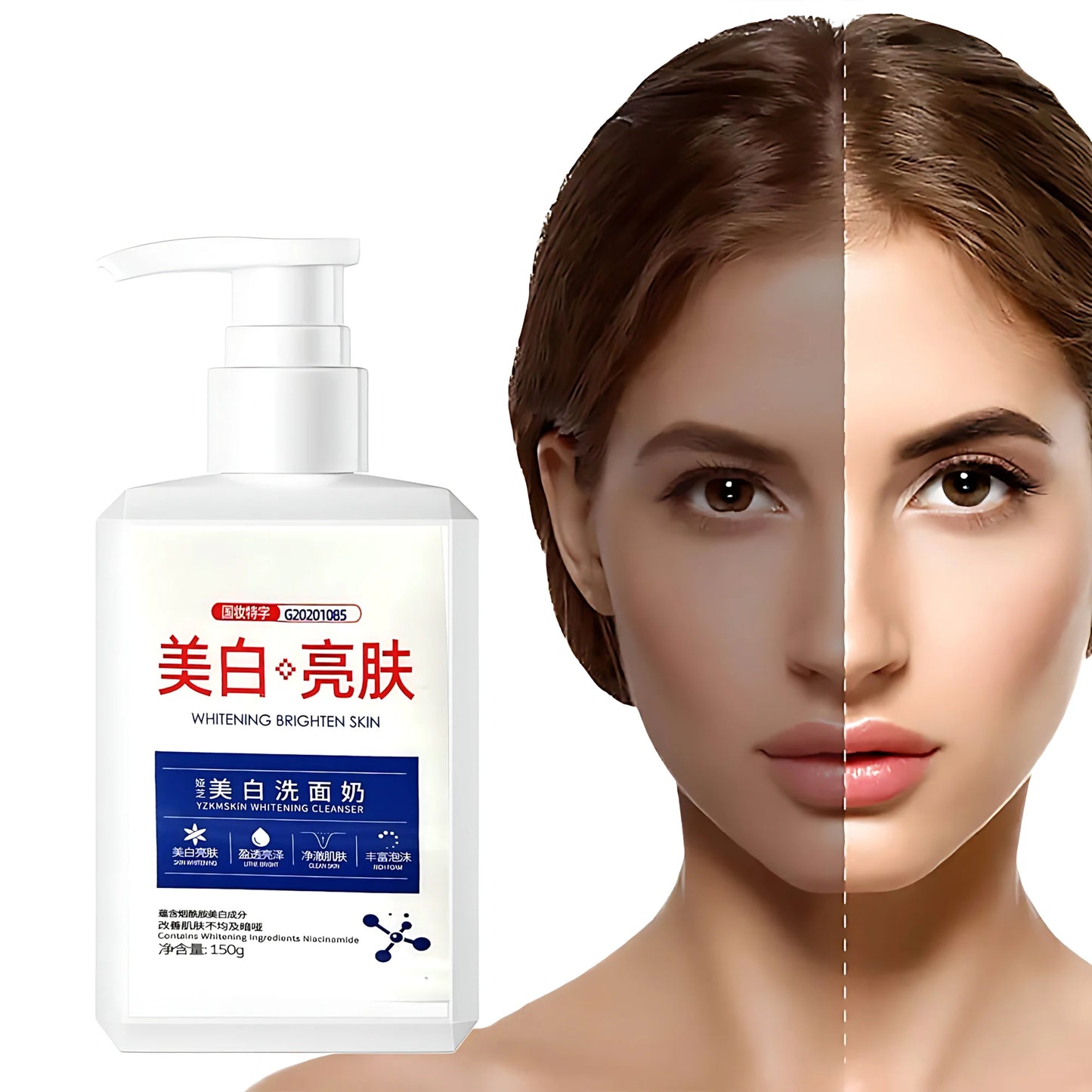 Y.Z.M. Whitening Brighten Skin Cleanser – Deep Cleansing & Brightening Face Wash for Radiant Complexion (150g)